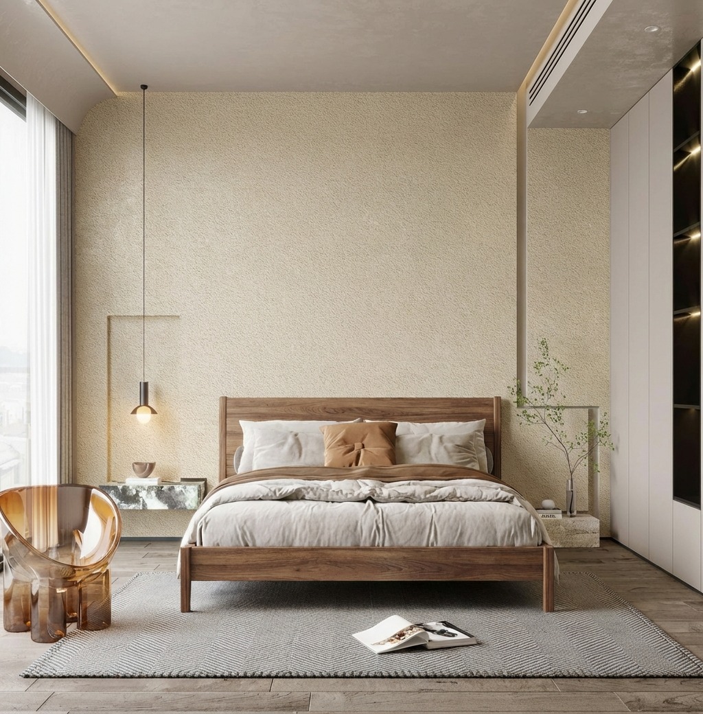 Giấy D&aacute;n Tường M&agrave;u Kem Nhạt Đẹp Tinh Tế The Basics M&atilde; N0435