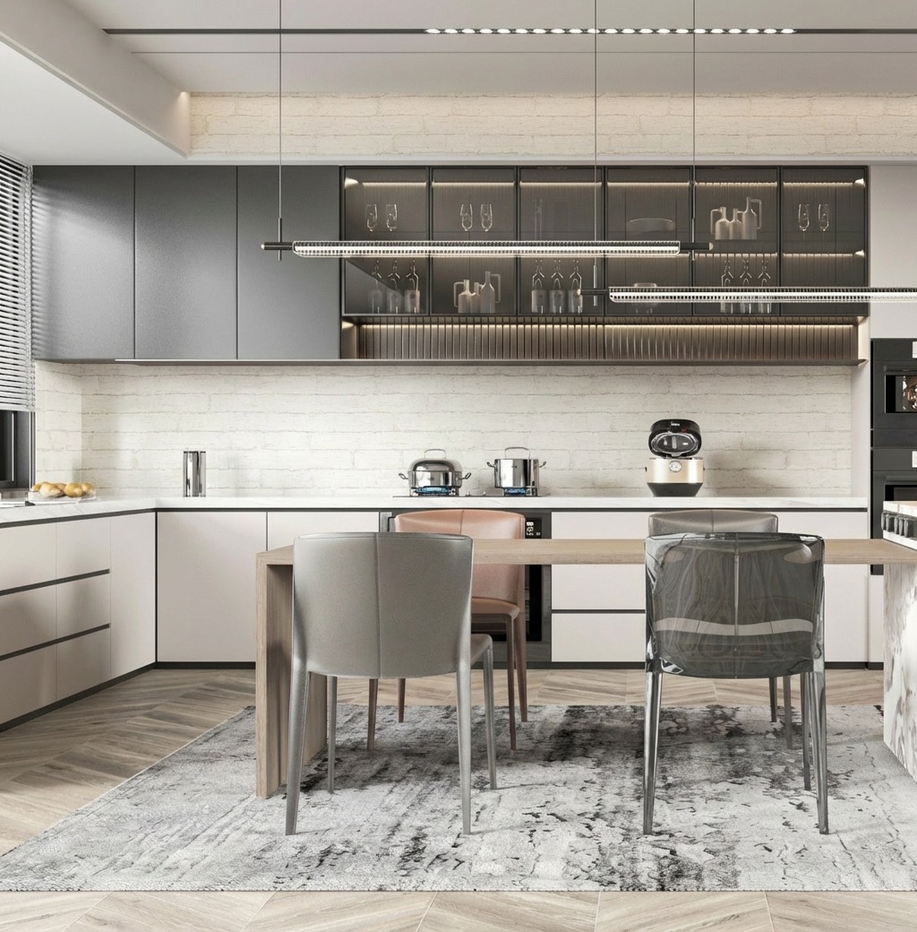 Giấy D&aacute;n Tường Nhật Bản M&atilde; Ba6085 M&agrave;u Trắng Kem Giả Gạch