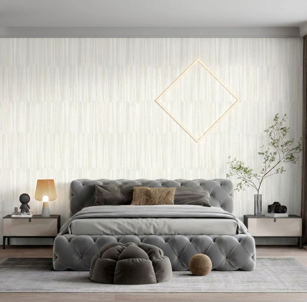 Giấy D&aacute;n Tường Nhật Bản M&atilde; Ba6207 M&agrave;u Kem Phong C&aacute;ch Hiện Đại