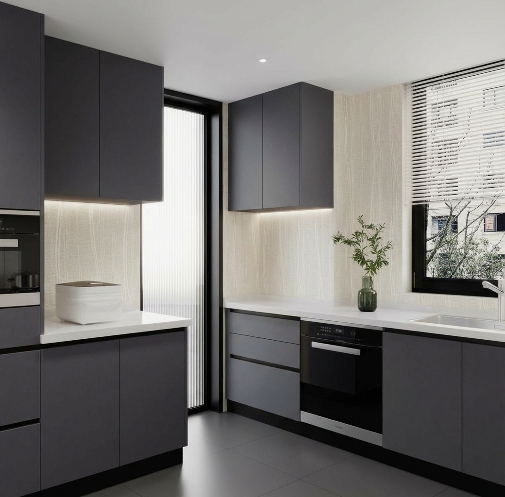 Giấy D&aacute;n Tường Nhật Bản M&atilde; Ba6245 M&agrave;u Kem Hoạ Tiết Uốn Lượn