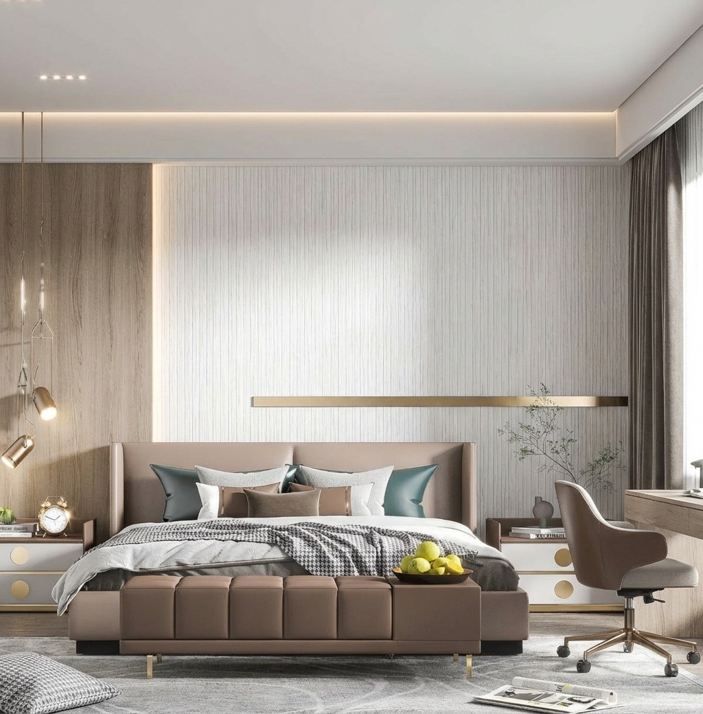 Giấy D&aacute;n Tường Nhật Bản M&atilde; Ba6295 M&agrave;u Kem V&acirc;n Giả Gỗ