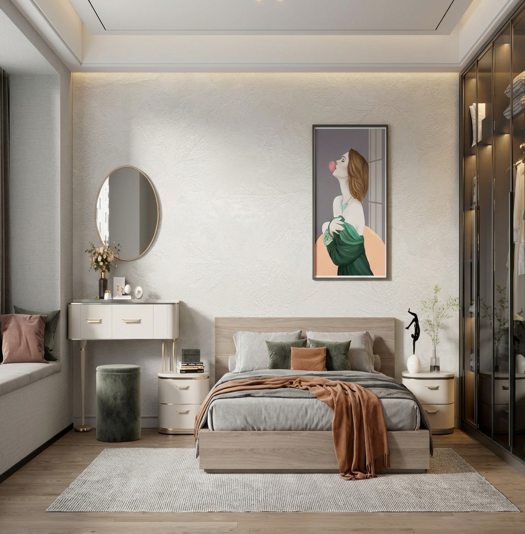 Giấy D&aacute;n Tường Nhật Bản M&atilde; Ba6302 M&agrave;u Trắng Kem Thanh Lịch