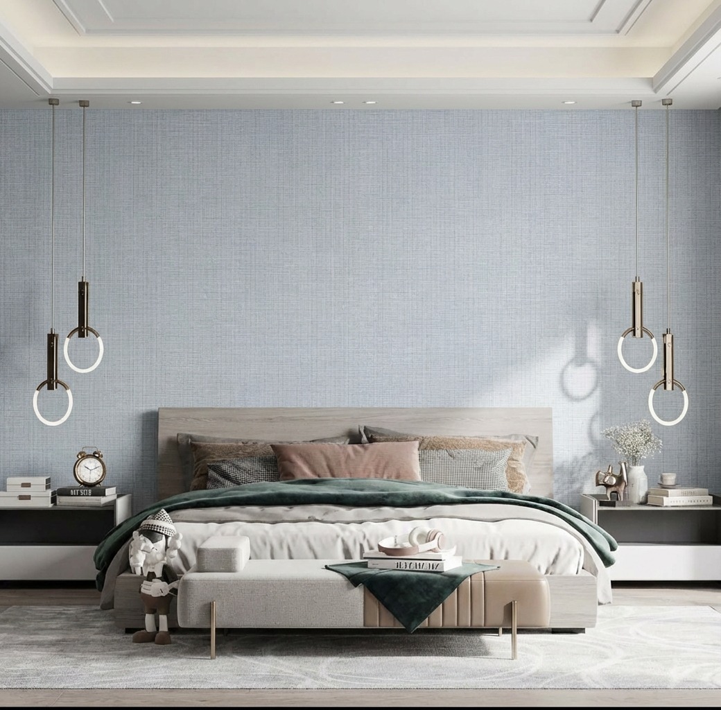 Giấy D&aacute;n Tường Nhật Bản M&atilde; Ba6321 M&agrave;u X&aacute;m Nhạt Hiện Đại Chống Thấm