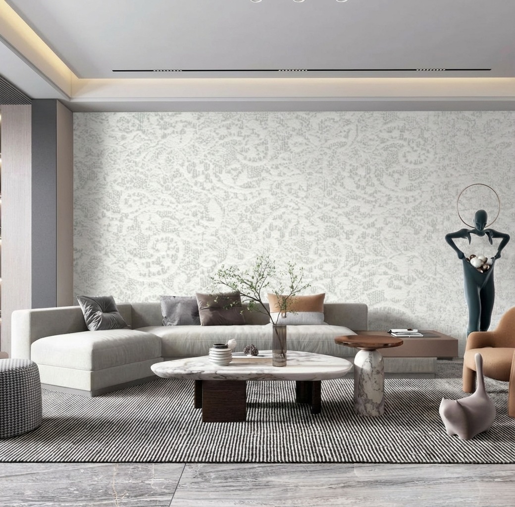 Giấy D&aacute;n Tường Nhật Bản M&atilde; Ba6337 M&agrave;u Kem Phong C&aacute;ch Cổ Điển