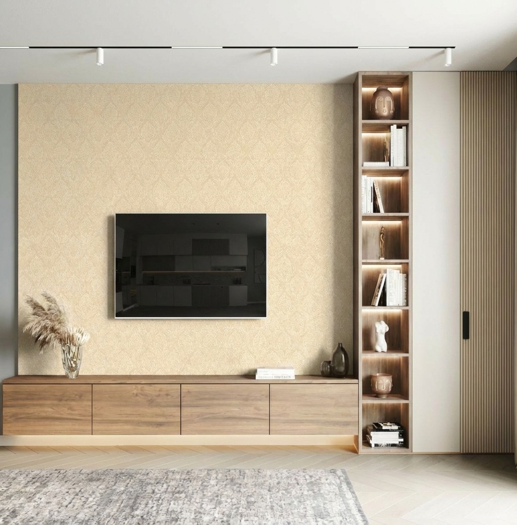 Giấy Dán Tường Nhật Bản Mã Ba6338 Màu Kem Trung Tính Ấm Áp Giấy Dán Tường Nhật Bản Mã Ba6338 Màu Kem Trung Tính Ấm Áp