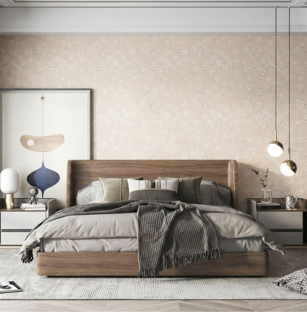 Giấy Dán Tường Nhật Bản Mã Ba6408 Màu Kem Hoạ Tiết Hoa Văn Giấy Dán Tường Nhật Bản Mã Ba6408 Màu Kem Hoạ Tiết Hoa Văn