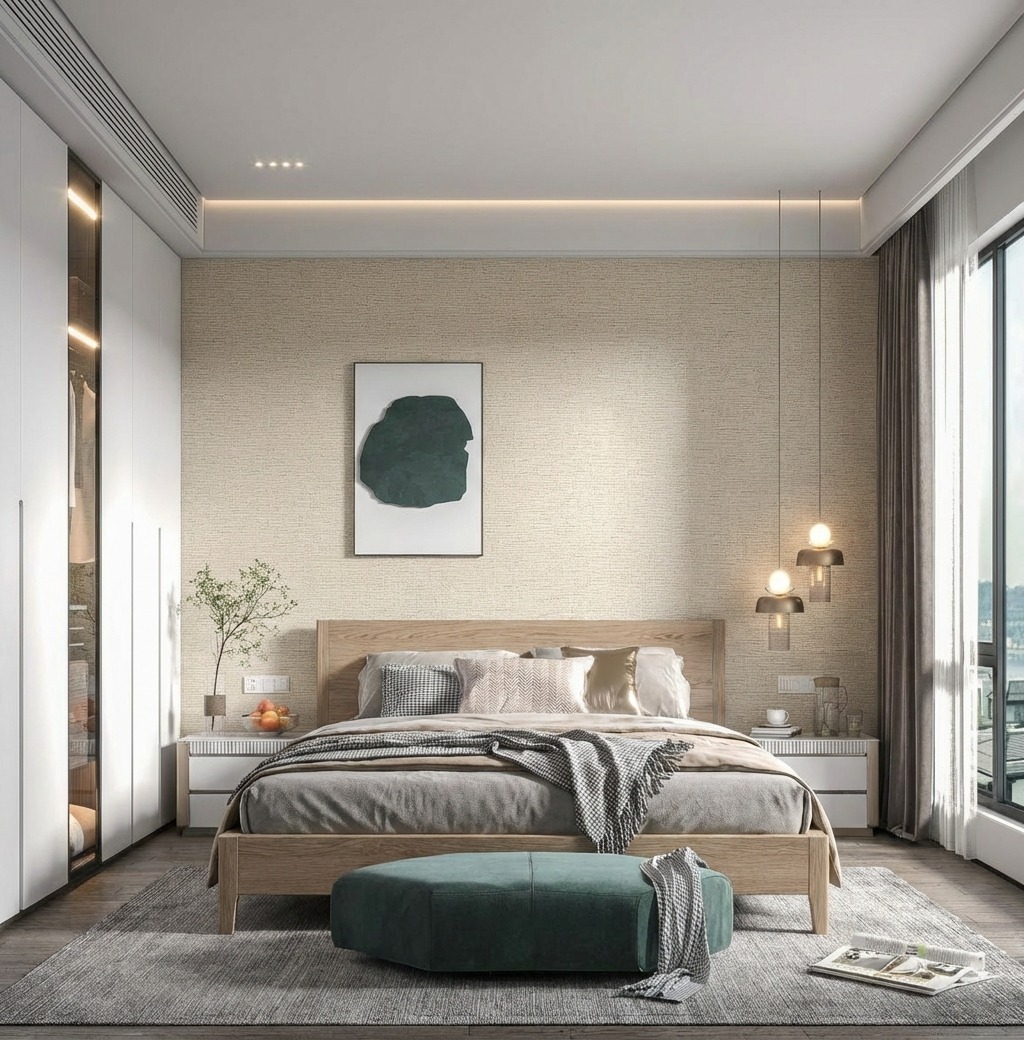 Giấy D&aacute;n Tường Nhật Bản M&atilde; Ba6454 M&agrave;u Kem Chất Lượng Gi&aacute; Rẻ