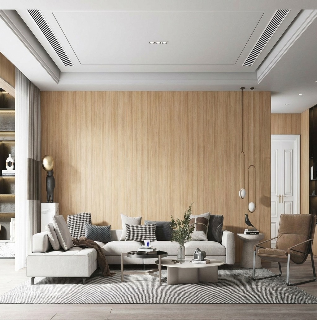 Giấy D&aacute;n Tường Nhật Bản M&atilde; Ba6599 Giả Gỗ V&acirc;n Sọc Chất Lượng 