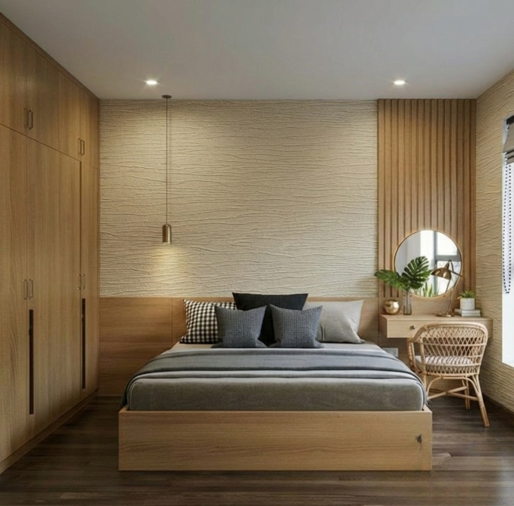 Giấy D&aacute;n Tường Nhật Bản M&atilde; Bb8537 M&agrave;u Kem V&acirc;n Lượn S&oacute;ng Đẹp