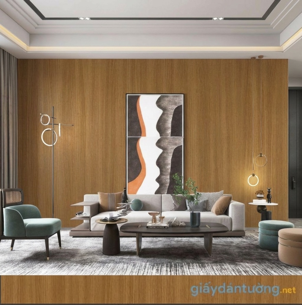 Giấy D&aacute;n Tường Nhật Bản M&atilde; Hf-1029_R01 M&agrave;u N&acirc;u Mật Ong V&acirc;n Gỗ Thanh Lịch