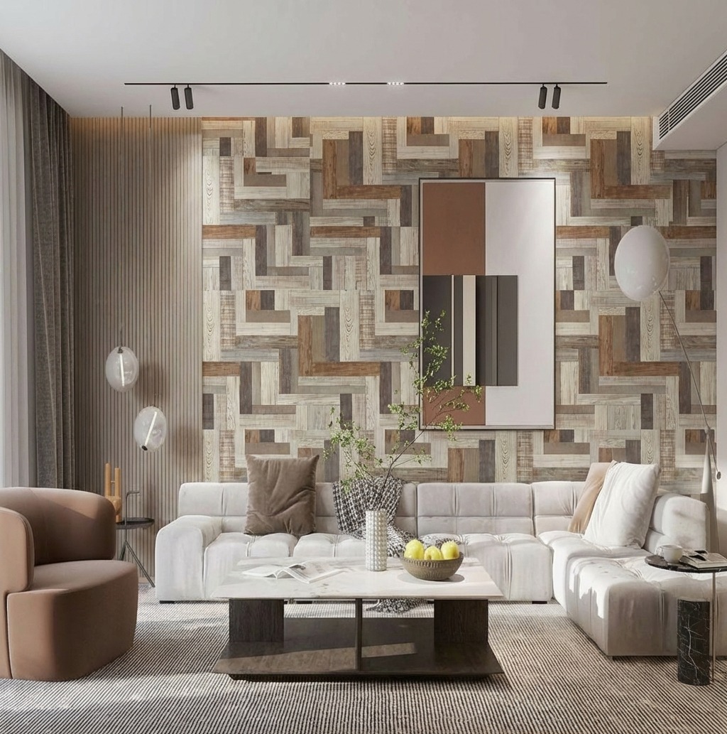 Giấy D&aacute;n Tường Nhật Bản M&atilde; Th9388_R01 Giả Gỗ Chất Lượng