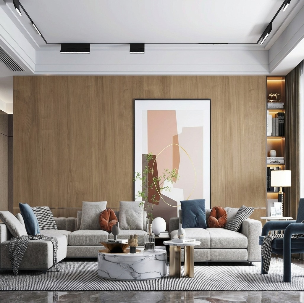 Giấy D&aacute;n Tường Nhật Bản M&atilde; Th9403_R01 V&acirc;n Sọc Giả Gỗ