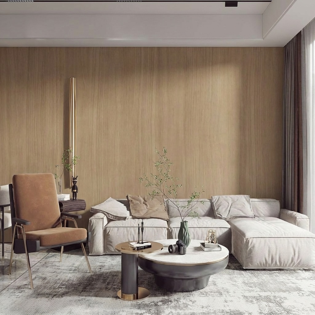 Giấy D&aacute;n Tường Nhật Bản M&atilde; Th9408_R01 M&agrave;u N&acirc;u V&acirc;n Gỗ