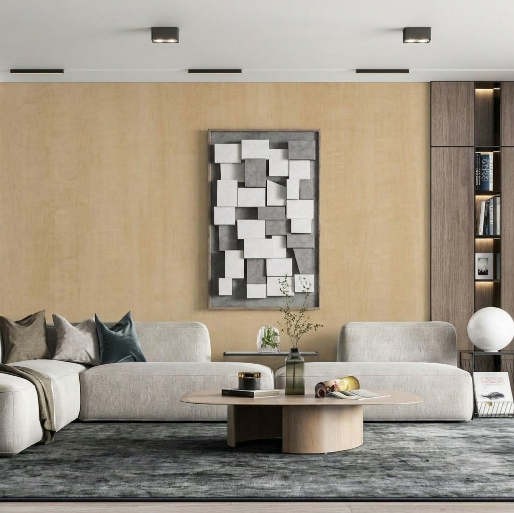 Giấy D&aacute;n Tường Nhật Bản M&atilde; Th9410_R01 M&agrave;u N&acirc;u Giả Gỗ