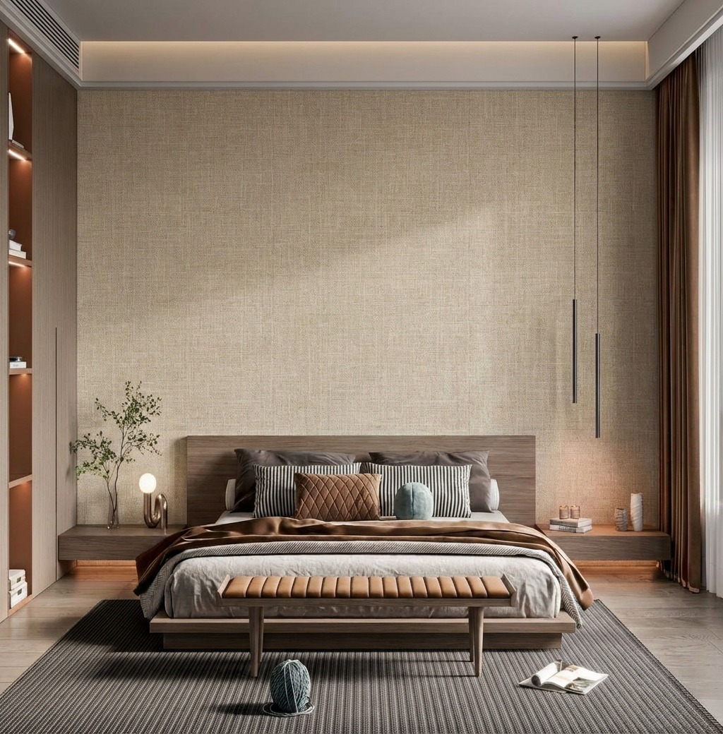 Giấy D&aacute;n Tường V&acirc;n Vải Dệt Hiện Đại the Basics M&atilde; N0325