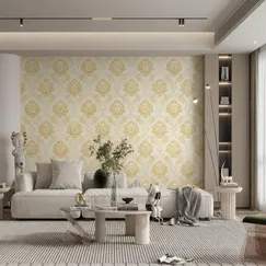 Giấy Dán Tường the Basics Màu Vàng Xanh Mã N0105 Bền Đẹp 