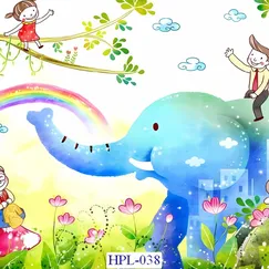 Giấy Dán Tường Trang Trí Phòng Cho Bé Mực In An Toàn - HPL-038 Giấy Dán Tường Trang Trí Phòng Cho Bé Mực In An Toàn - HPL-038