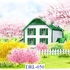Tranh Dán Tường Lãng Mạn DRL-050: Ngôi Nhà Mùa Xuân