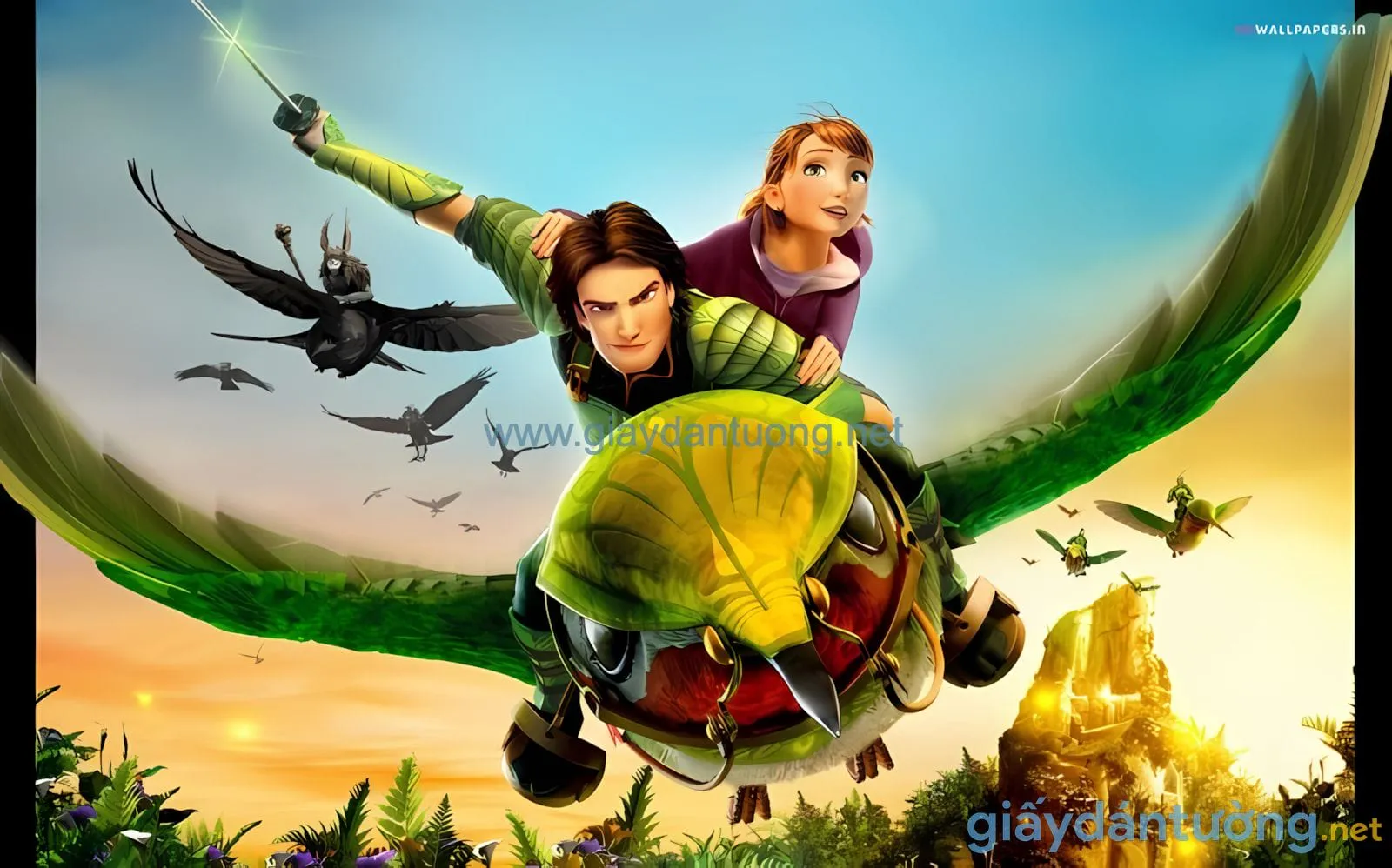 Tranh Dán Tường Trẻ Em Epic Và Cuộc Phiêu Lưu Trên Không DW-191