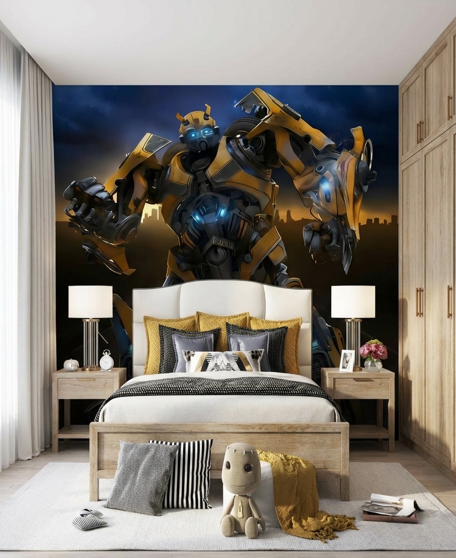 Tranh D&aacute;n Tường Hoạt H&igrave;nh KD019: Bumblebee Người Bảo Vệ