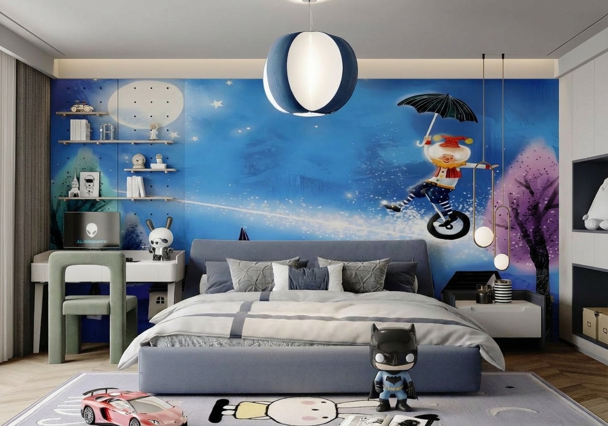 Tranh D&aacute;n Tường L&atilde;ng Mạn DRL-059: Ch&uacute; Hề Xiếc Tr&ecirc;n D&acirc;y