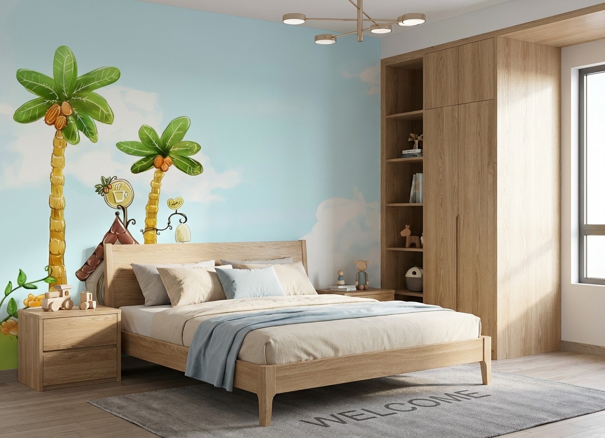 Tranh D&aacute;n Tường L&atilde;ng Mạn DRL-061: Ng&ocirc;i Nh&agrave; B&ecirc;n Bờ Biển