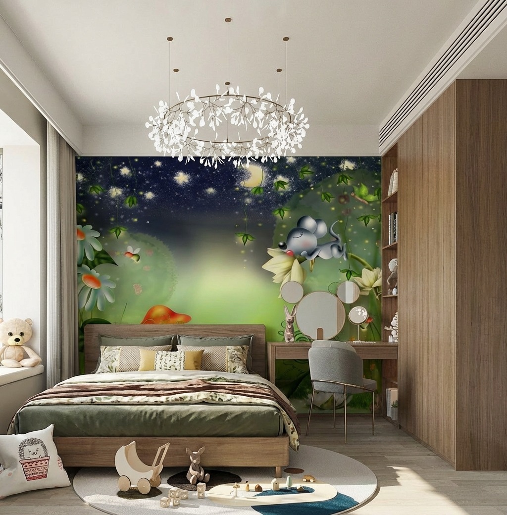 Tranh Dán Tường Lãng Mạn DRL-062: Đêm Trăng Sao Trong Rừng Tranh Dán Tường Lãng Mạn DRL-062: Đêm Trăng Sao Trong Rừng