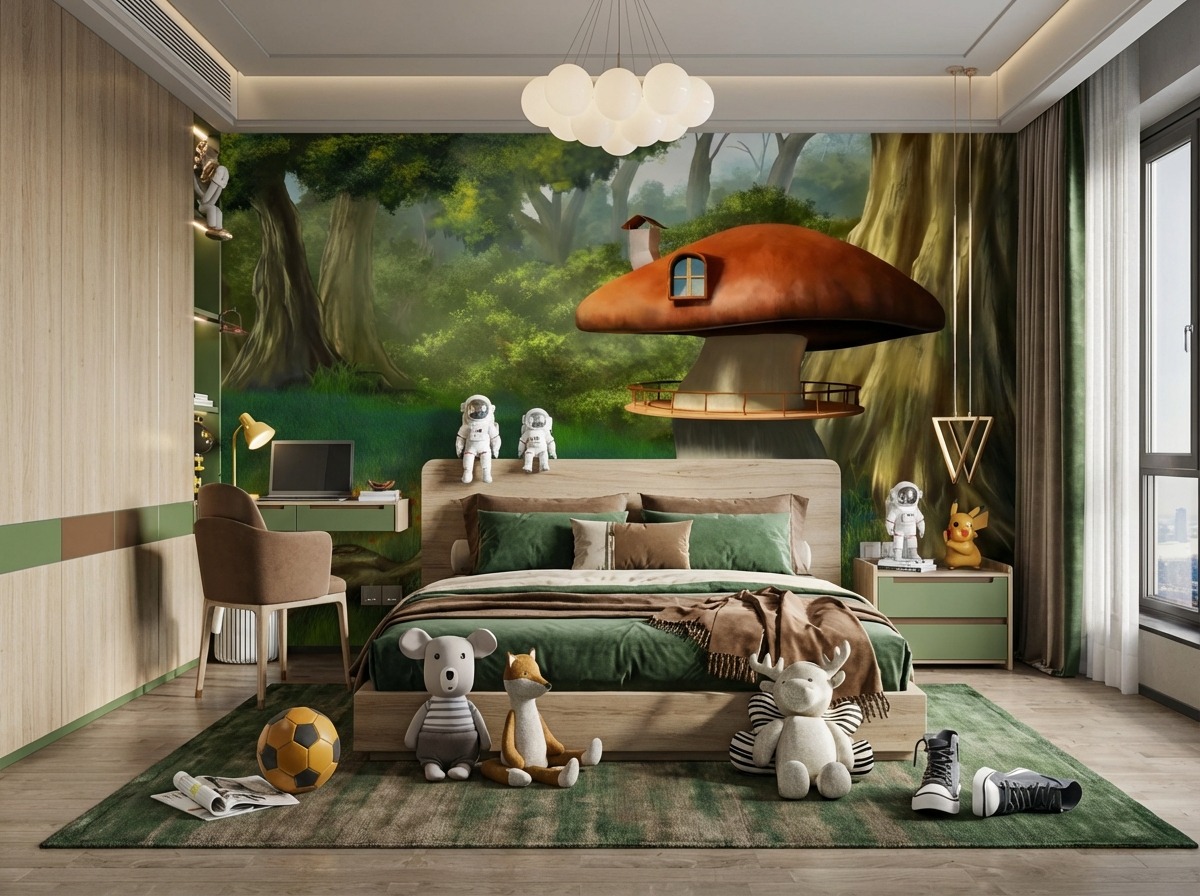 Tranh Dán Tường Lãng Mạn DRL-067: Ngôi Nhà Nấm Trong Rừng Xanh Tranh Dán Tường Lãng Mạn DRL-067: Ngôi Nhà Nấm Trong Rừng Xanh