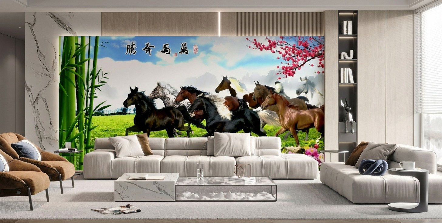 Tranh Ngọc D&aacute;n Tường PTN-014: M&atilde; Đ&aacute;o Th&agrave;nh C&ocirc;ng