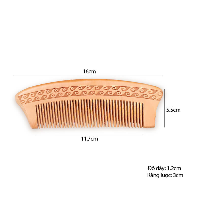 lược chải đầu gỗ đào tự nhiên lược chải đầu gỗ đào tự nhiên