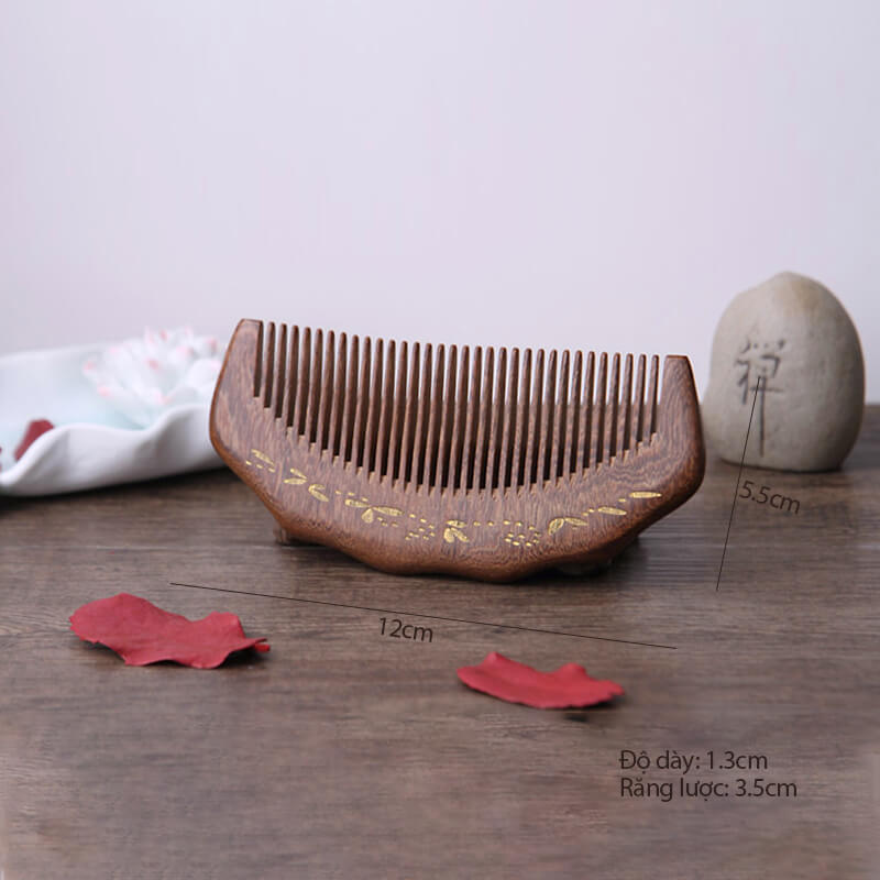 lược chải tóc bằng gỗ đàn hương đen lược chải tóc bằng gỗ đàn hương đen