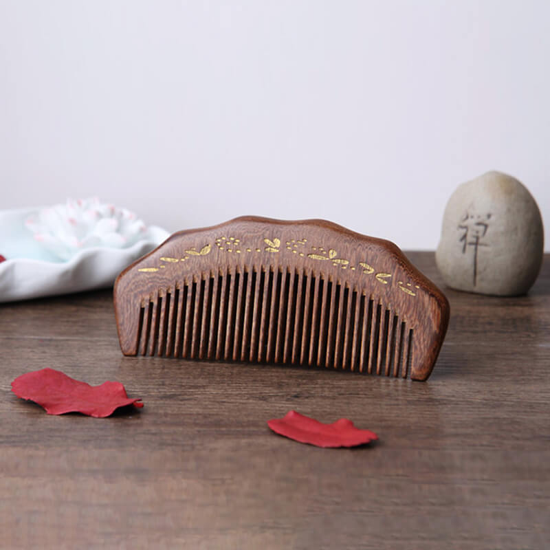 lược chải tóc bằng gỗ đàn hương đen lược chải tóc bằng gỗ đàn hương đen
