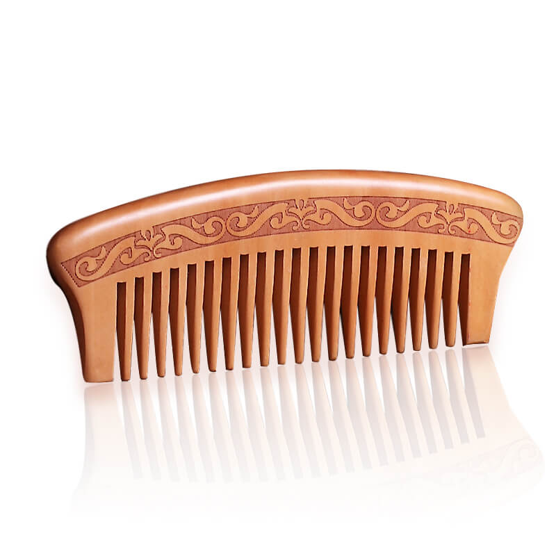 lược gỗ răng thưa bằng gỗ đào tự nhiên lược gỗ răng thưa bằng gỗ đào tự nhiên