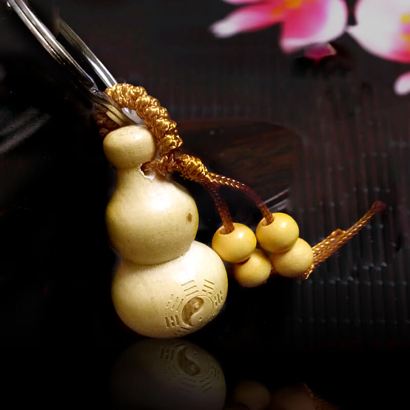 Móc chìa khóa bằng gỗ hình hồ lô Móc chìa khóa bằng gỗ hình hồ lô