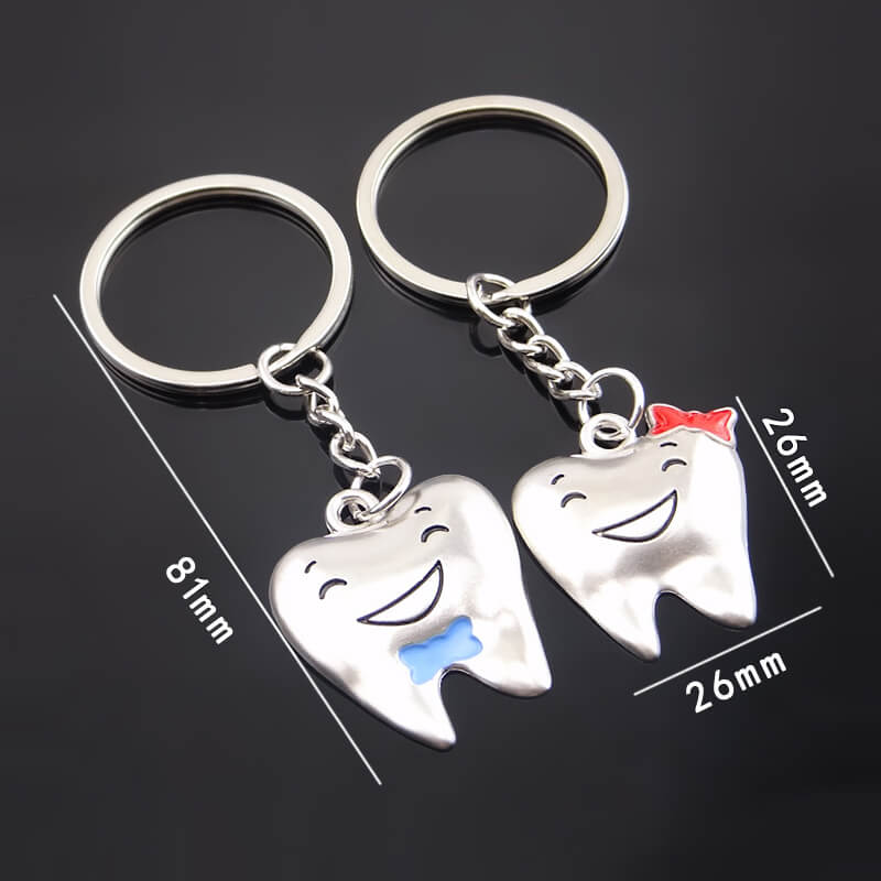 móc chìa khóa đôi hình cái răng móc chìa khóa đôi hình cái răng