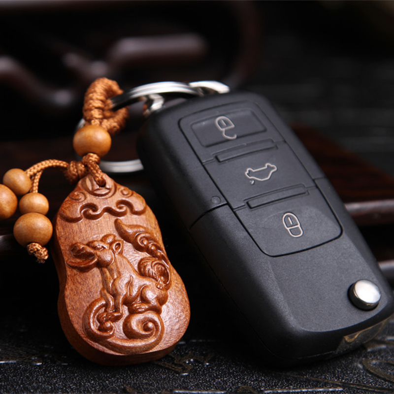 móc chìa khóa gỗ con chó móc chìa khóa gỗ con chó