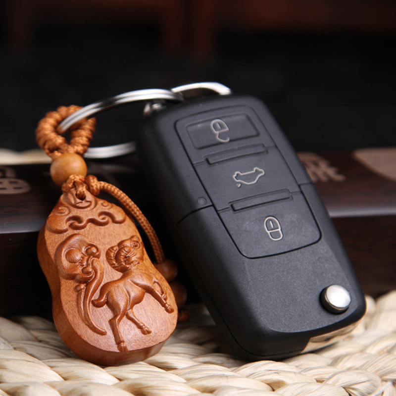 móc chìa khóa gỗ con dê móc chìa khóa gỗ con dê