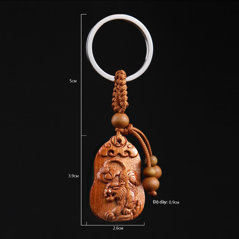 móc chìa khóa gỗ con hổ móc chìa khóa gỗ con hổ