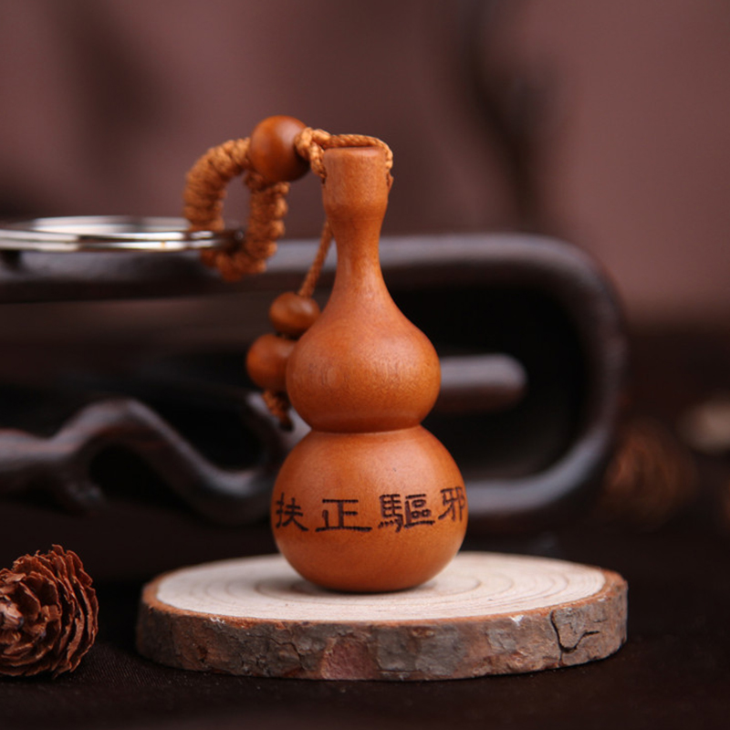 Móc chìa khóa gỗ hình hồ lô Móc chìa khóa gỗ hình hồ lô