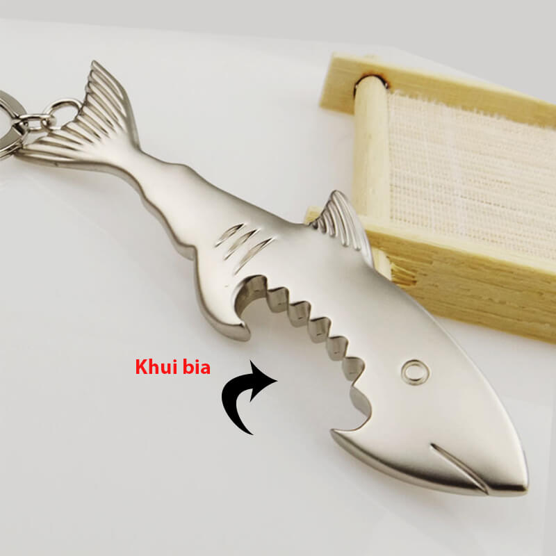 móc chìa khóa khui bia cá mập móc chìa khóa khui bia cá mập