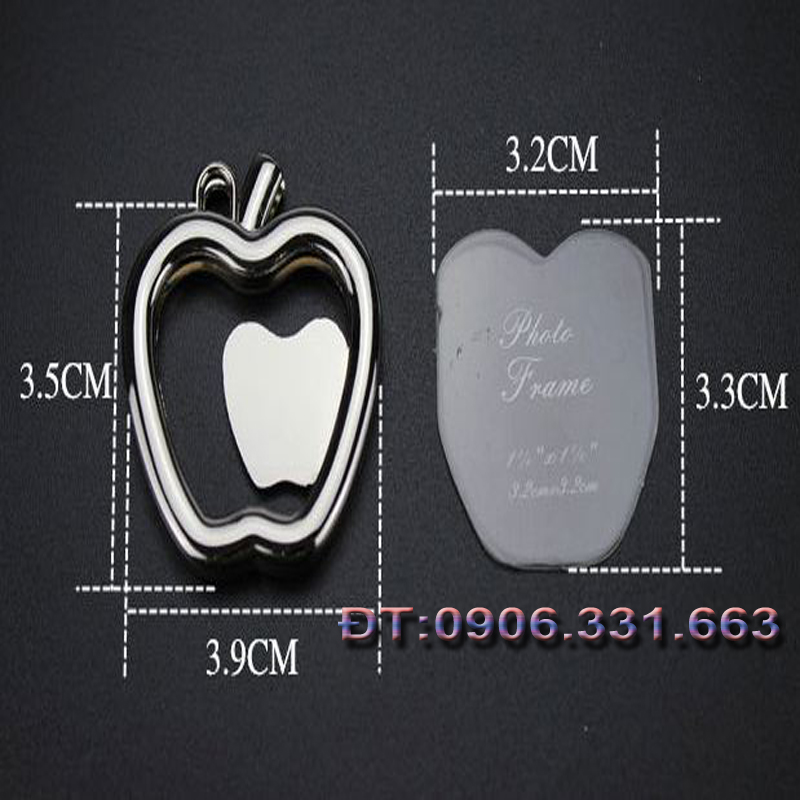 móc chìa khóa khung hình trái táo móc chìa khóa khung hình trái táo