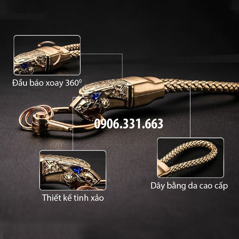 móc khóa dây da BCK2-648B móc khóa dây da BCK2-648B