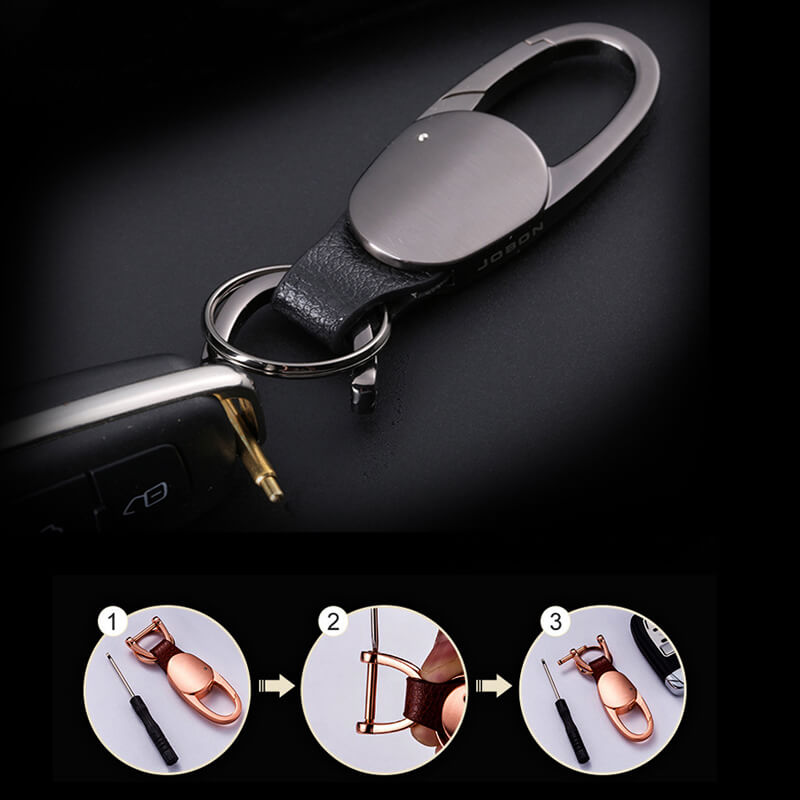 Móc khóa đeo thắt lưng Jobon ZB-167A màu đen Móc khóa đeo thắt lưng Jobon ZB-167A màu đen