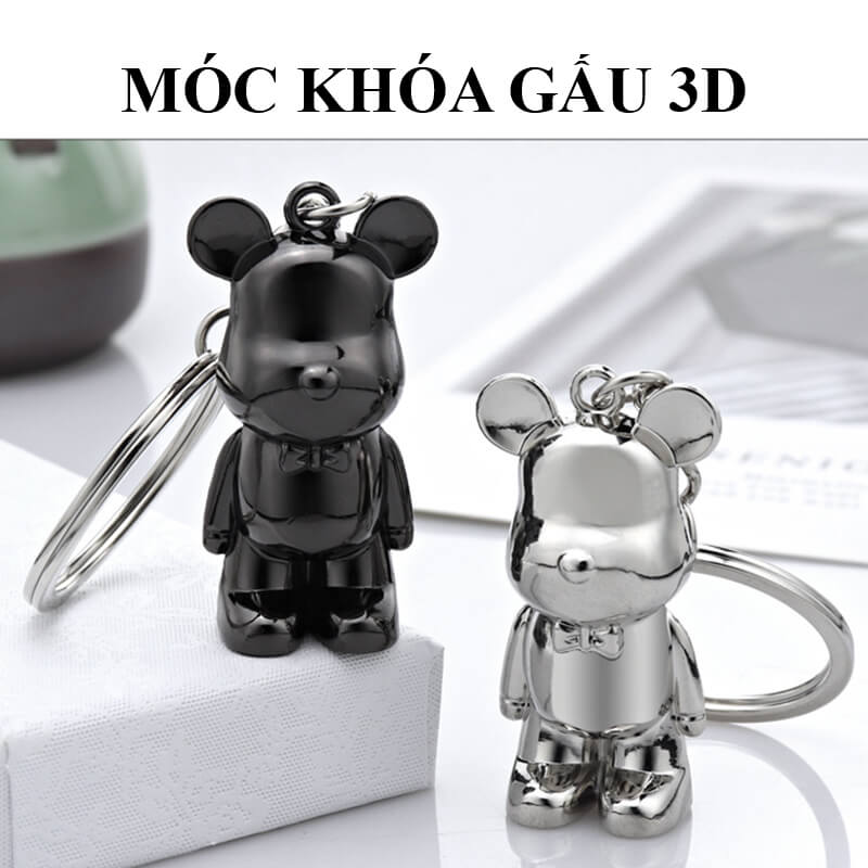 móc khóa gấu 3d móc khóa gấu 3d