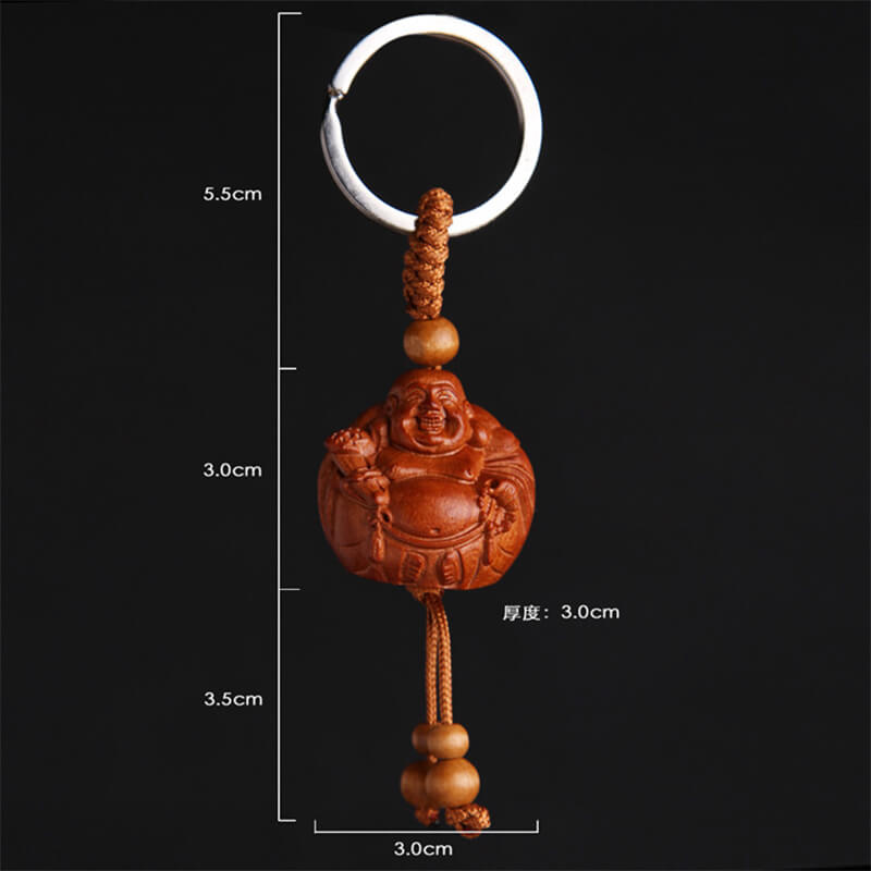 móc khóa gỗ phật di lạc móc khóa gỗ phật di lạc