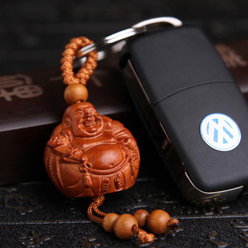 móc khóa gỗ phật di lạc