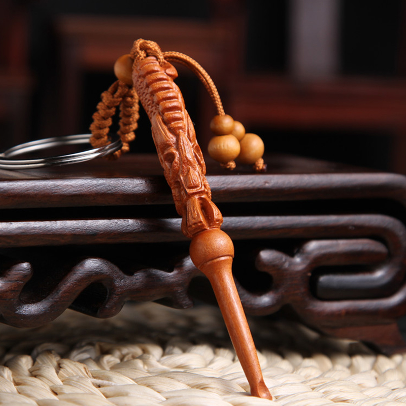 móc khóa gỗ khắc hình rồng kèm ráy tai tiện dụng móc khóa gỗ khắc hình rồng kèm ráy tai tiện dụng