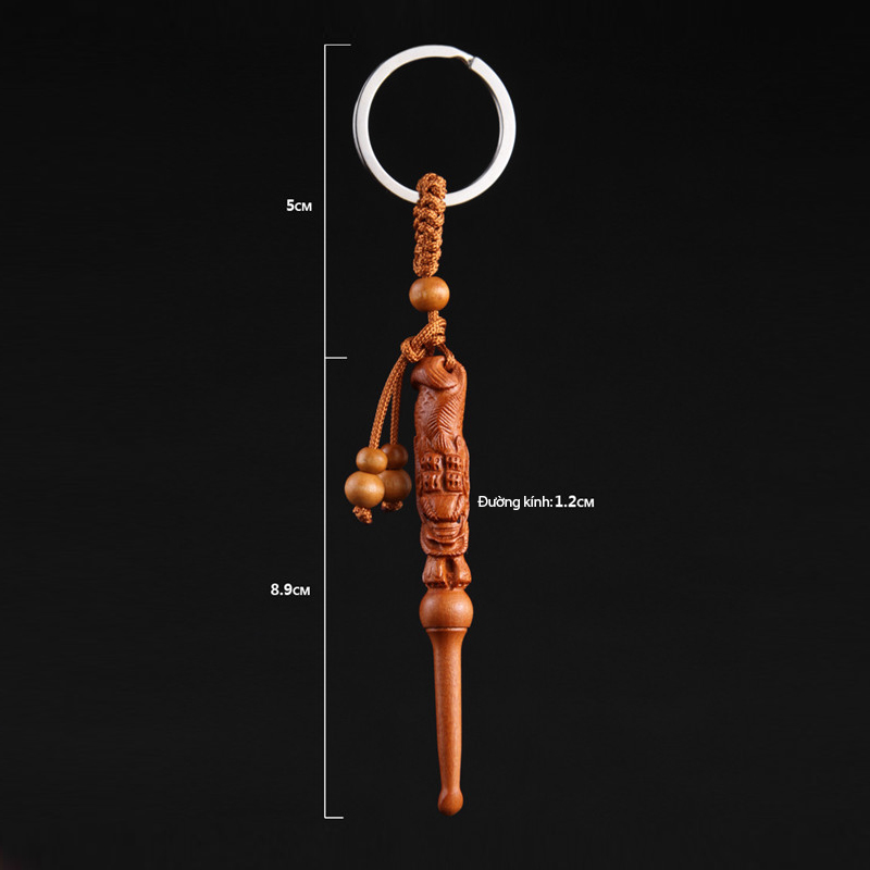 móc khóa gỗ khắc hình rồng kèm ráy tai tiện dụng móc khóa gỗ khắc hình rồng kèm ráy tai tiện dụng