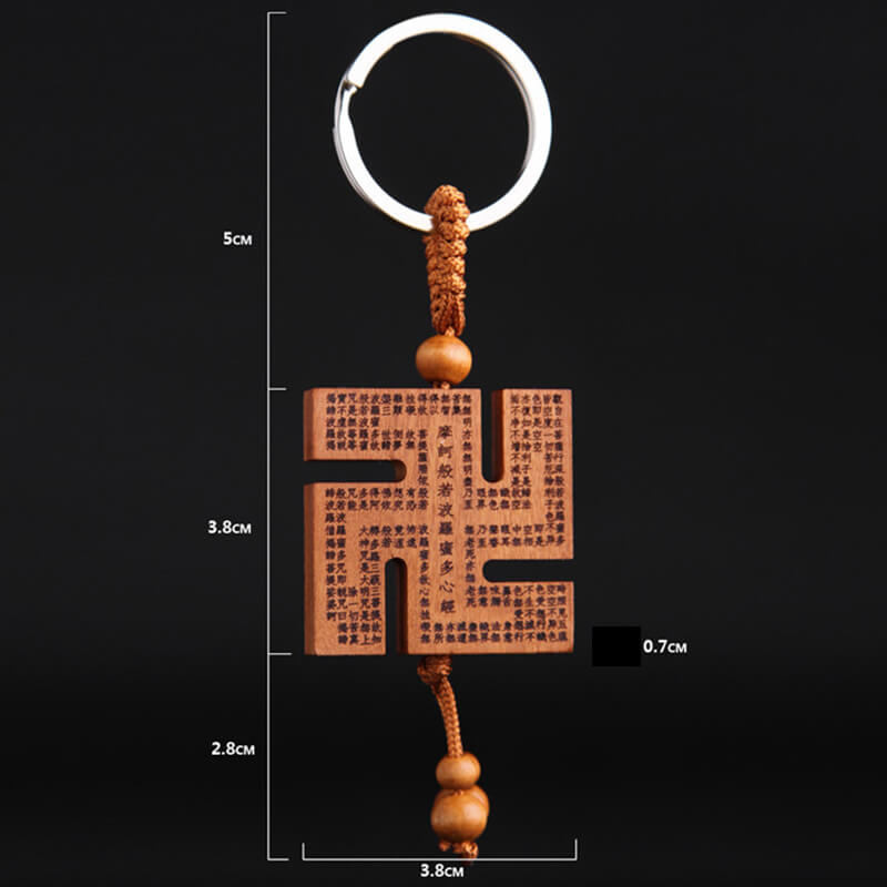 móc khóa gỗ tam kinh chữ vạn móc khóa gỗ tam kinh chữ vạn