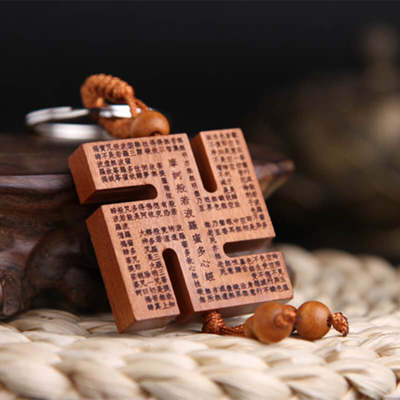 móc khóa gỗ tam kinh chữ vạn móc khóa gỗ tam kinh chữ vạn